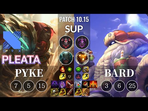 DRX Pleata Pyke vs Bard Sup - KR Patch 10.15