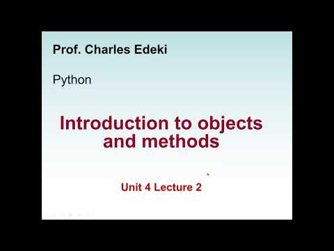 Python Programming Introduction to objects and methods How to use the format function
