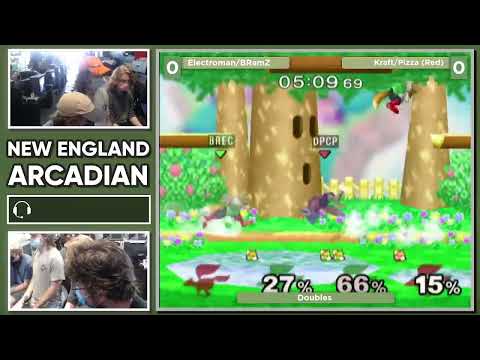 NE Melee Arcadian 8 - Electroman/BRamZ (Green) vs. Kraft/Pizza (Red) - Melee Doubles WR2