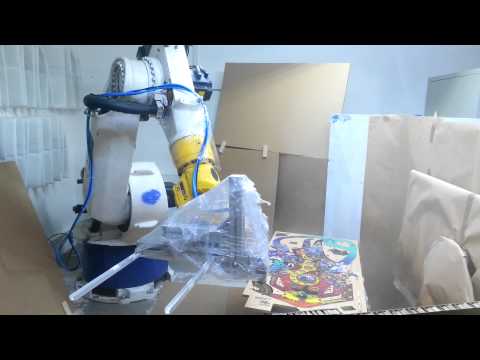 Full automatic Robot clearcoating of pinball playfields