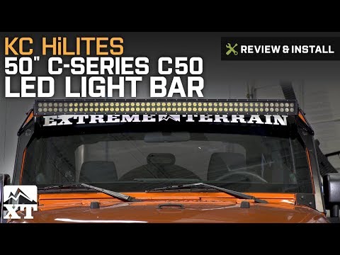 Jeep Wrangler KC HiLiTES 50" C-Series C50 LED Light Bar w/ Brackets (2007-2017 JK) Review & Install
