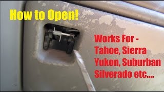 How to get into Yukon Tahoe Suburban Sierra Silverado Glove box when handle is broken