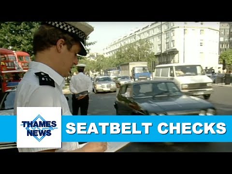 Seat Belt Checks in London | Thames News Archive Footage