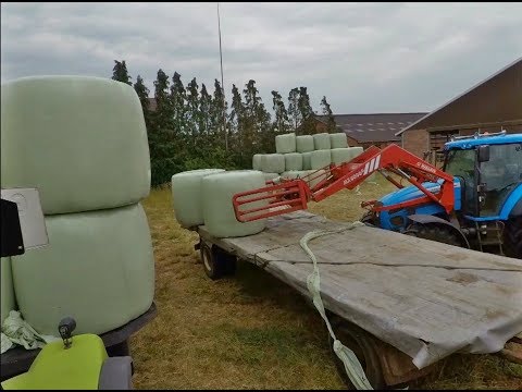 [Go Pro] Timelapse gras balen stapelen met Landini 165