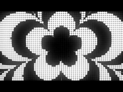 4K 1 Hour Black White Flower Tunnel Y2K Colorful Aesthetic LED Lights Background Video Screensaver