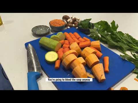 Delicious Recipe: Orange Lentil Soup with Cremini Mushroom Topping