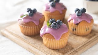 ブルーベリーのカップケーキの作り方 Blueberry Cupcakes|HidaMari Cooking