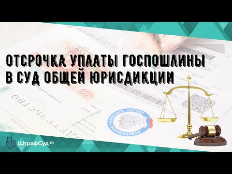 Отсрочка уплаты госпошлины в суд общей юрисдикции