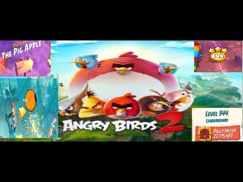 Angry Birds 2 | Map levels| Level 544 - Pig City-The Pig Apple | with Bubble