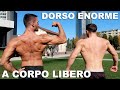 CIRCUITO DORSALI CORPO LIBERO IN 10 MINUTI! COME SVILUPPARE DORSALI GIGANTI IN CASA A CORPO LIBERO!