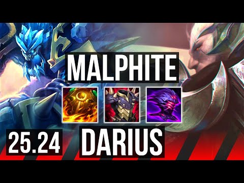 MALPHITE vs DARIUS (TOP) | Perfect KDA: 7/0/14 | EUW Master | 25.24