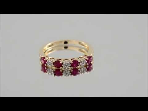 9ct Gold Ruby And Diamond Ring - D8207