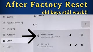 A Tesla factory reset does not delete old keys!