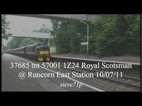 37685 tnt 57001 1Z24 Royal Scotsman @ Runcorn East Station 10/07/11