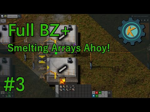 Factorio Full BZ+ #3 - Smelting Iron to a FULL Belt Feels Good!