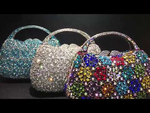 Basket shaped Designer Crystal Clutch Bag Evening Bags - CrystalClutch.com