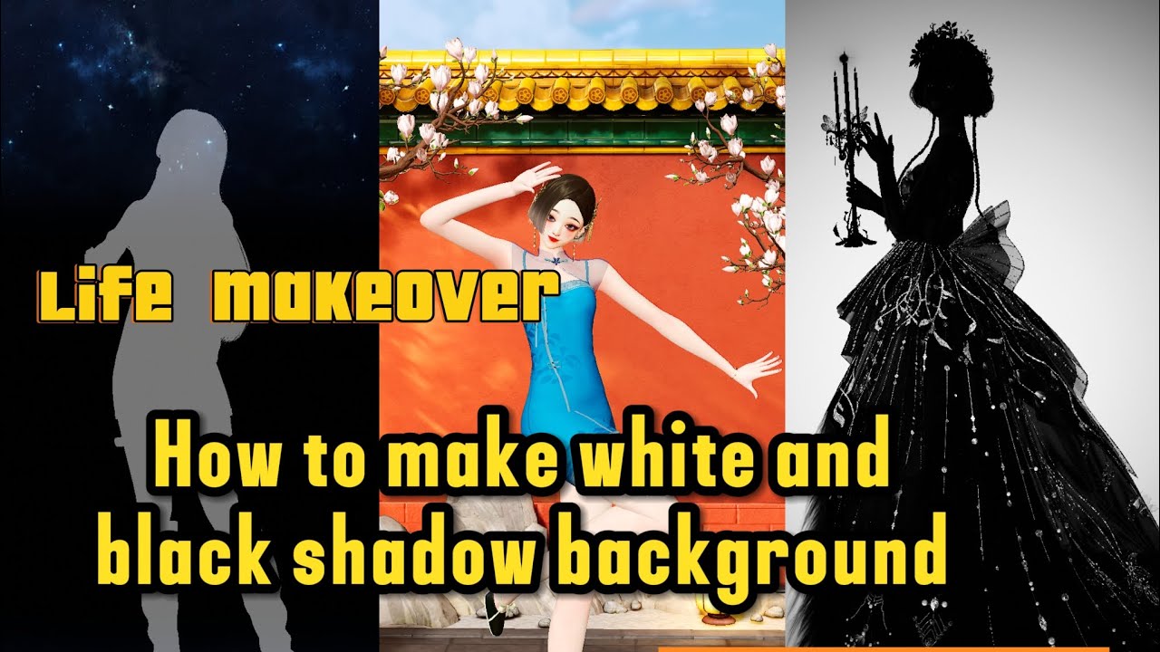 How to make white and black background in life makeover game tutorial ? | life makeover