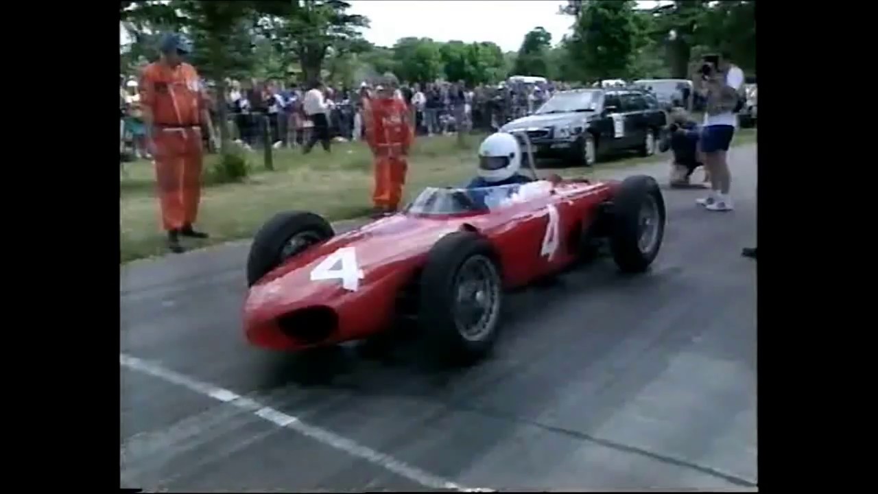 Chris Rea - Phil Hill - 1961 Shark Nose Ferrari 156 Replica - Goodwood Festival Of Speed 1995. - YouTube