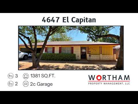 Wonderful 3 Bed 2 Bath 2c Garage in University Park! property video