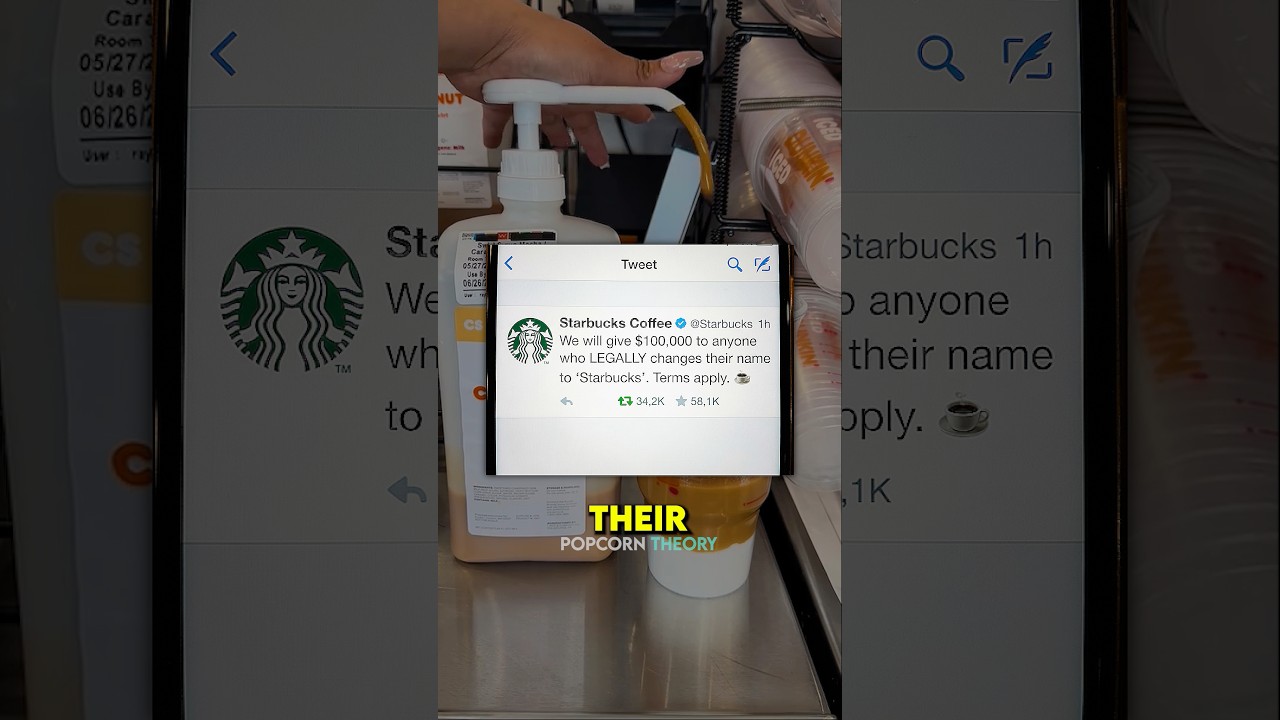 '10만 달러로 스타벅스로 이름을 바꾸세요' 🥤