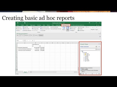 Creating Basic Ad Hoc Reports in Smart View