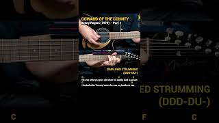 Coward Of The County - Kenny Rogers (1979) Easy Guitar Chords Tutorial with Lyrics Part 1 SHORTS