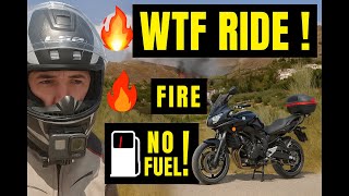 Motorcycle Mistake Turns Into CHAOS – No Fuel, Fire & Sticking Throttle