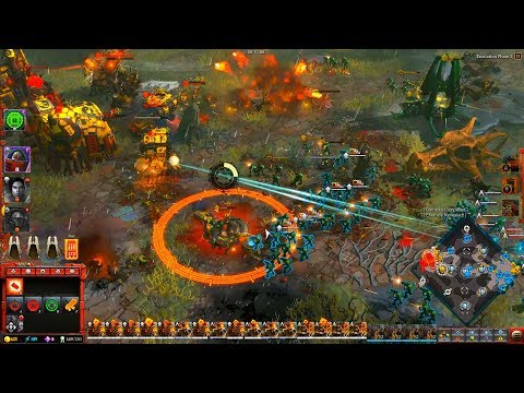 Space Marines vs Orks, 3v3, Hard AI - Warhammer 40K: Dawn Of War 3 - Elite Mod