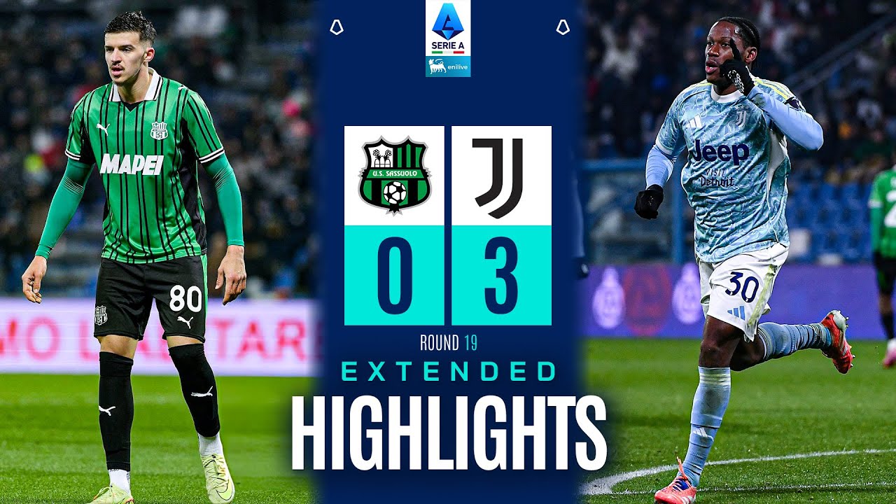 MAXI SINTESI SASSUOLO-JUVENTUS 0-3 | EXTENDED HIGHLIGHTS | SERIE A ENILIVE 2025/26