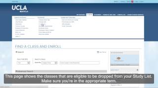 MyUCLA Tutorial: Drop a Class