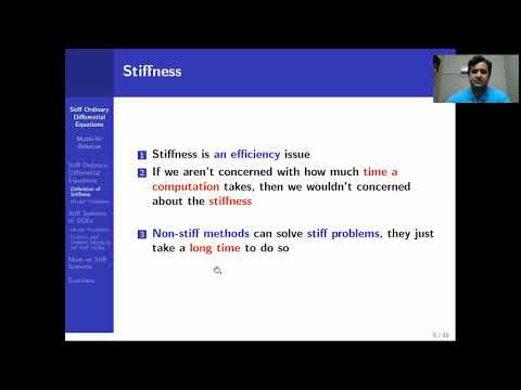 Lecture on Introduction to Stiff Ordinary differential equation (Dr. Muti-ur-Rehman)