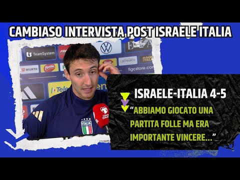 ANDREA CAMBIASO INTERVISTA POST ISREALE ITALIA 4-5:"OGGI ABBIAMO FATTO UNA PARTITA FOLLE..."