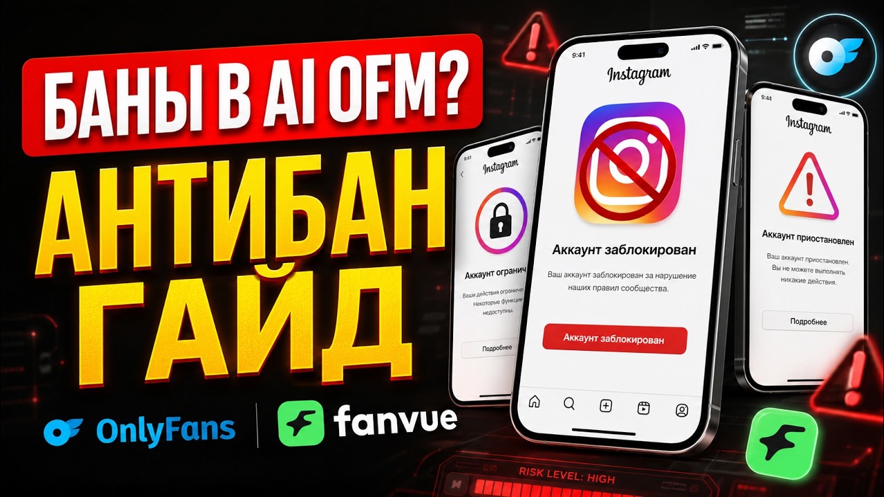 Видео-разбор AI Cartel о банах Instagram для AI OFM моделей