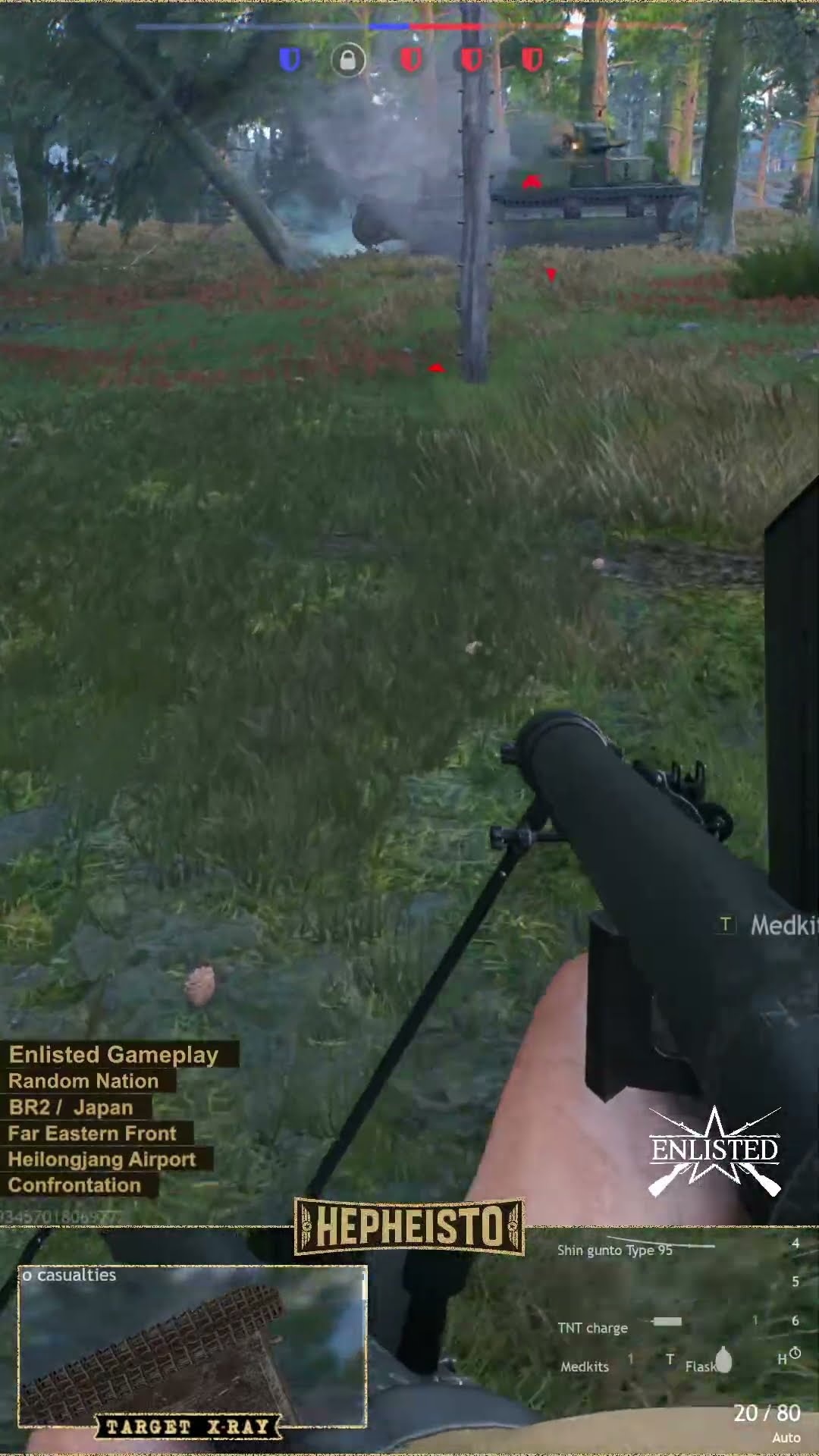 Machine Gunner eliminates Tank T-28E with TNT Charge
