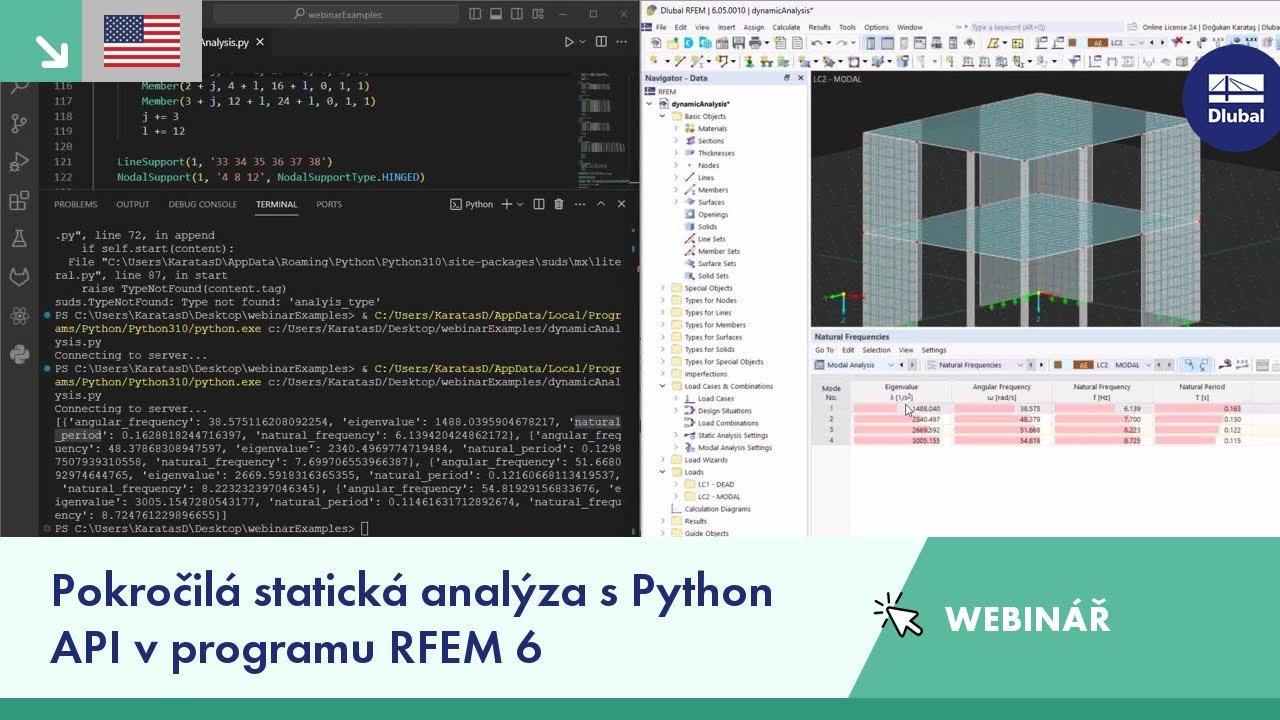 Webinář | Pokročilá statická analýza s Python API v programu RFEM 6