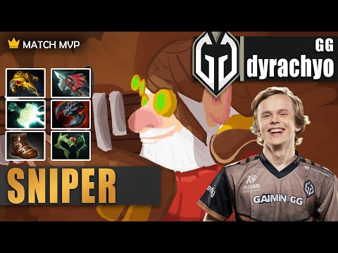 Sniper Safelane | GG.dyrachyo | LIMA MAJOR CHAMPION 7.32E EZ SNIPER CARRY | 7.32e Gameplay Highlight
