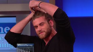 Brock O&#39;Hurn is a man-bun master! || STEVE HARVEY