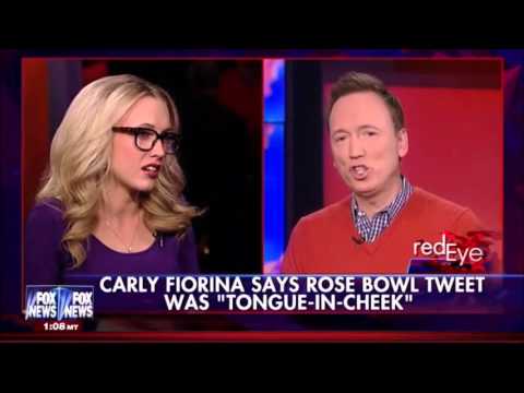 01-05-16 Kat Timpf on Red Eye - Carly Roots for Iowa Over Stanford