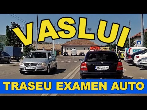 Examen auto VASLUI traseu Crucea Garii - Centru - Nord - Confectii - Piata Vidin - Calugareni  ep 1
