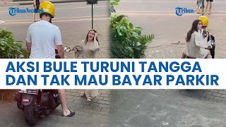 Viral Aksi Nyeleneh Bule Belanda Nekat Turuni Anak Tangga Pakai Motor, hingga Tak Mau Bayar Parkir