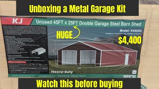 KJ 45 x 25 Metal Garage Kit Unboxed