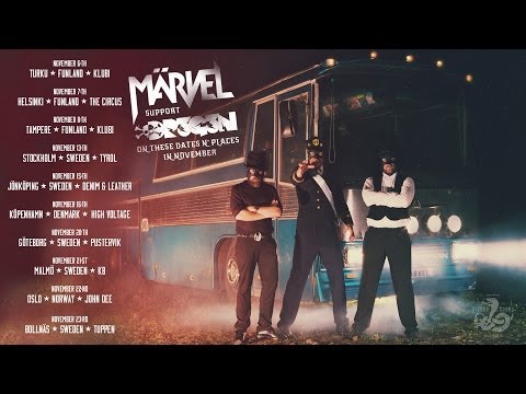 MÄRVEL support on DR3G3N's solo tour in Scandinavia!