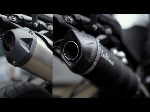 Triumph Tiger 800 XC - LeoVince LV ONE EVO Carbon vs. Stock Exhaust sound comparation