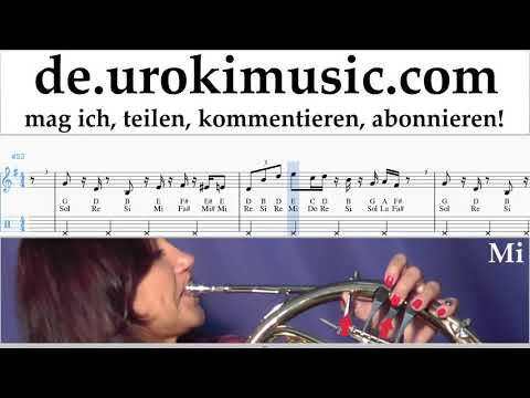 Waldhorn Lernen Super Mario Bros - Theme Tabulatur um-a995