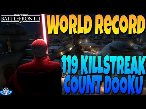 (World Record) 119 Kills With Count Dooku!  |Killstreak|133 Eliminations Star Wars Battlefront 2