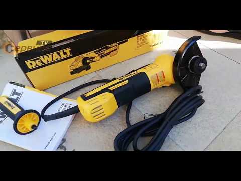 DEWALT kampinis šlifuoklis DWE4357 1700W 125mm video