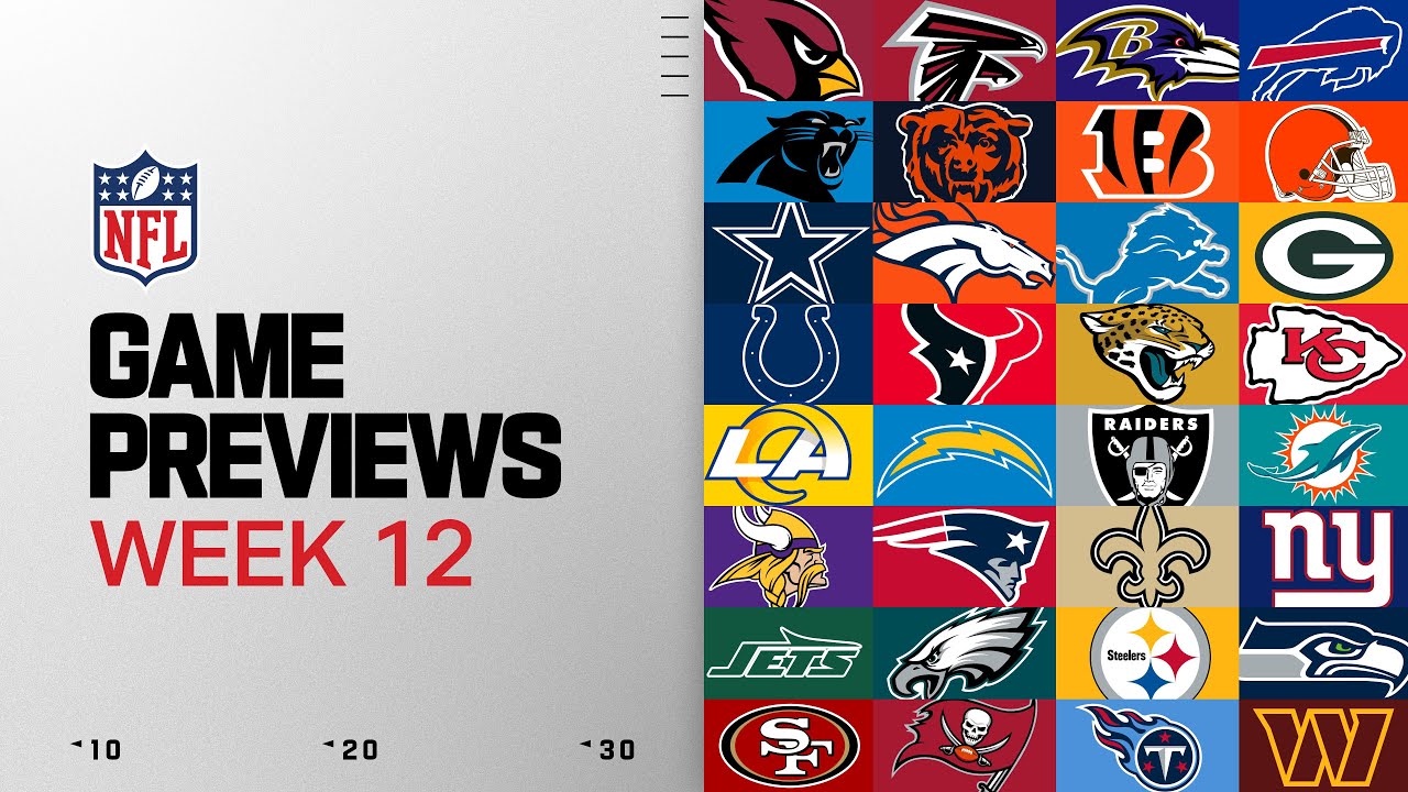 NFL Week 12 Game Previews