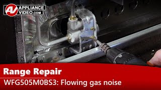 Whirlpool Stove Repair - Flowing Gas Noise, Gas Odor - Pressure Regulator