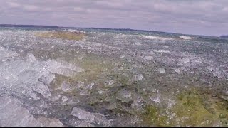 Ice going out on West Lake Okoboji