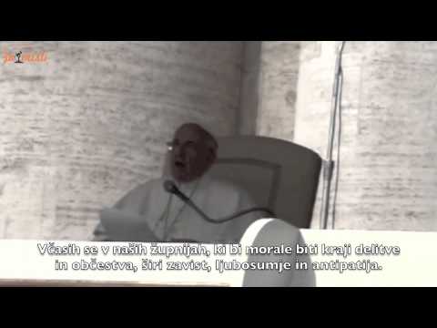 Papež: Ne rečem, da si odrežite jezik, a... - YouTube